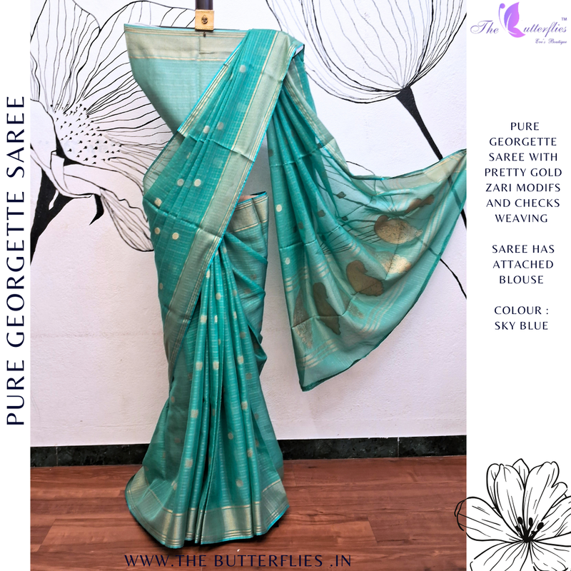 PURE GEORGETTE SAREE  VFLSGRS23927
