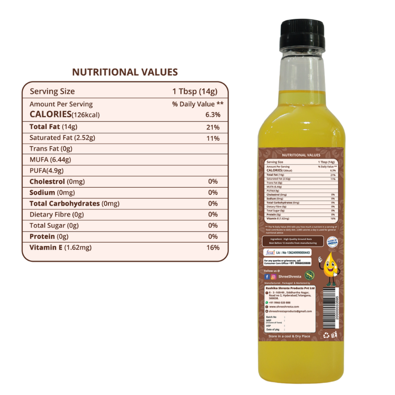 Wood-pressed Groundnut Oil