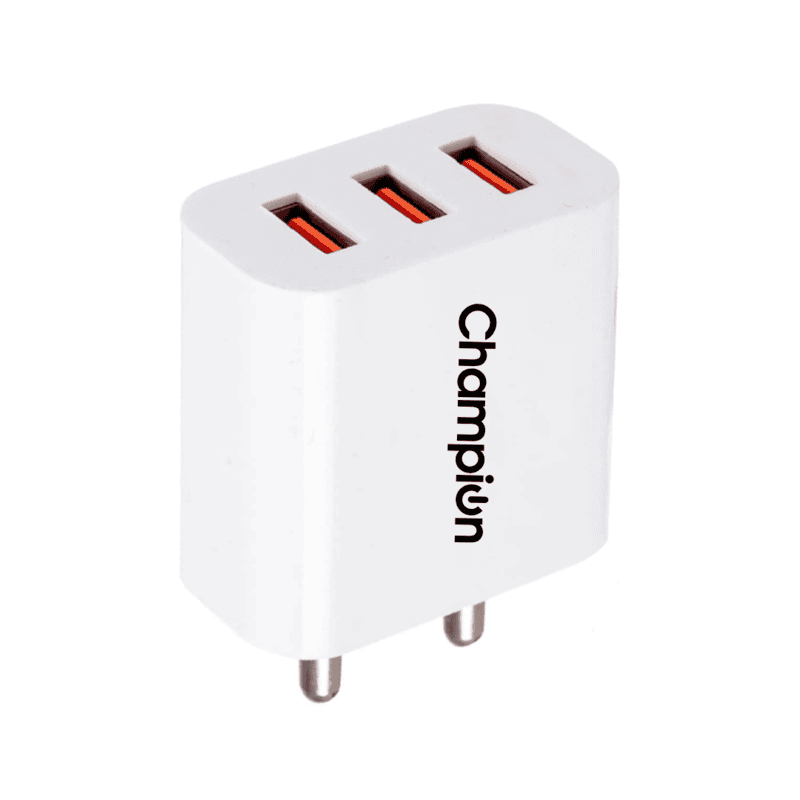 Champion 15W 3A USB Port Power Adapter/Wall Charger For All Mobile Phones (White) Champion 15W 3A USB Port Power Adapter/Wall Charger For All Mobile Phones (White)