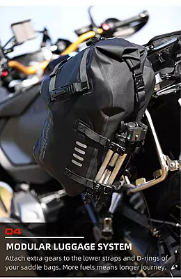 Rhinowalk Waterproof Motorcycle Pannier Side Bag 18/28/48L - Pair/Rackless Rhinowalk Waterproof Motorcycle Pannier Side Bag 18/28/48L - Pair/Rackless