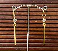 AD Earring Huk With Stick Earring