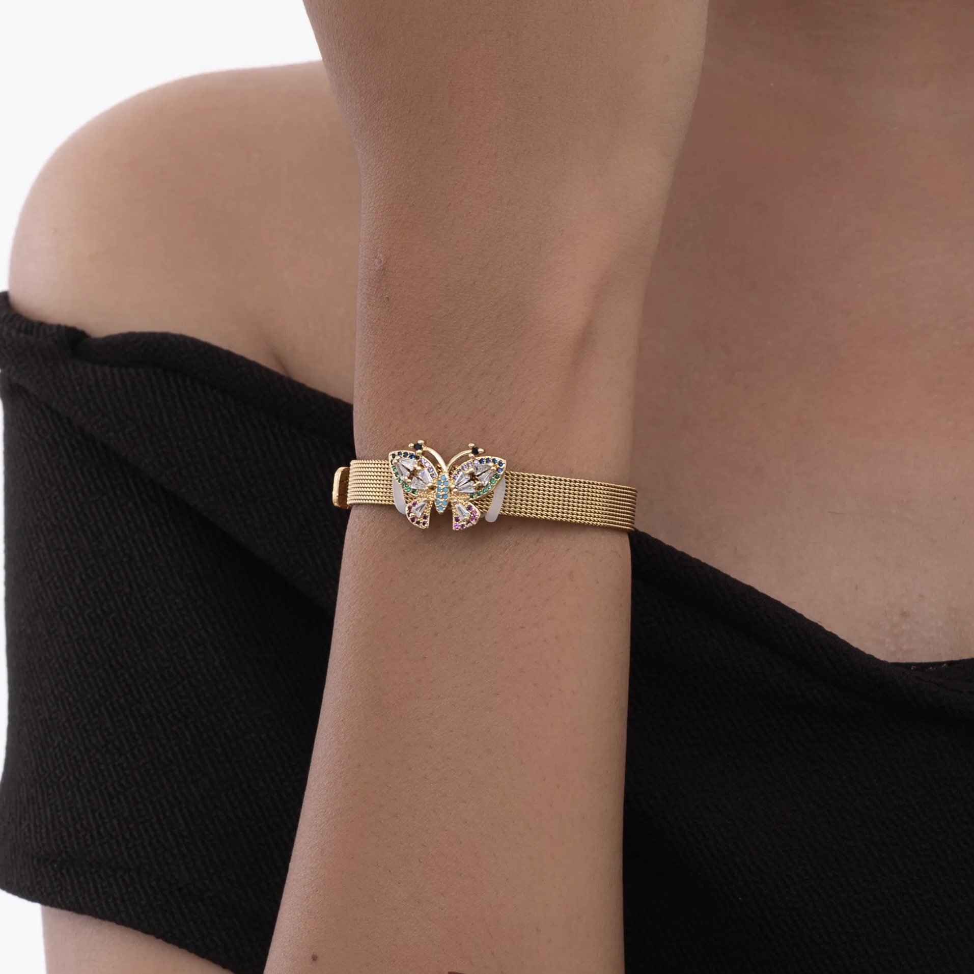 Glitz Butterfly Watch Belt