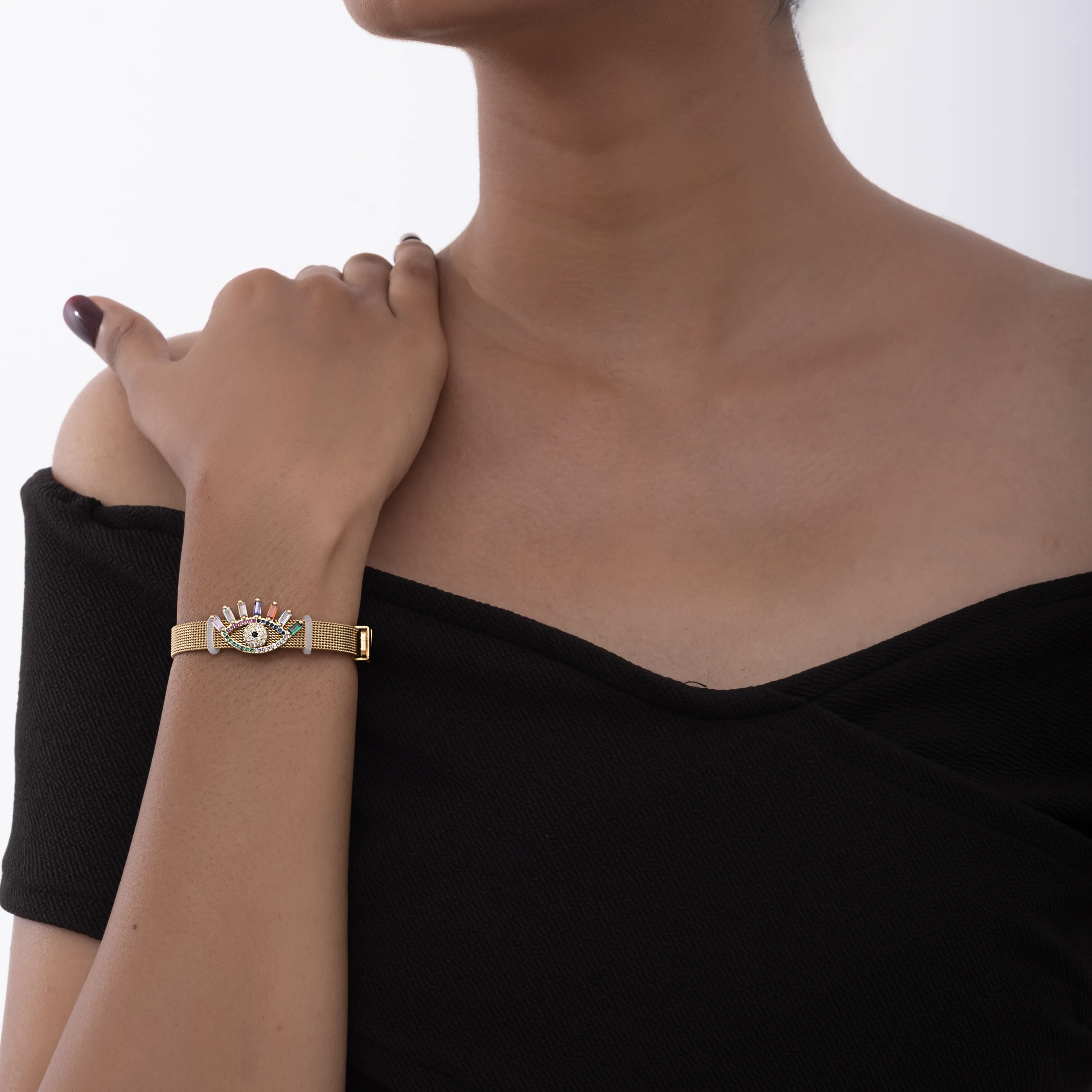 Aura Evil eye watch belt