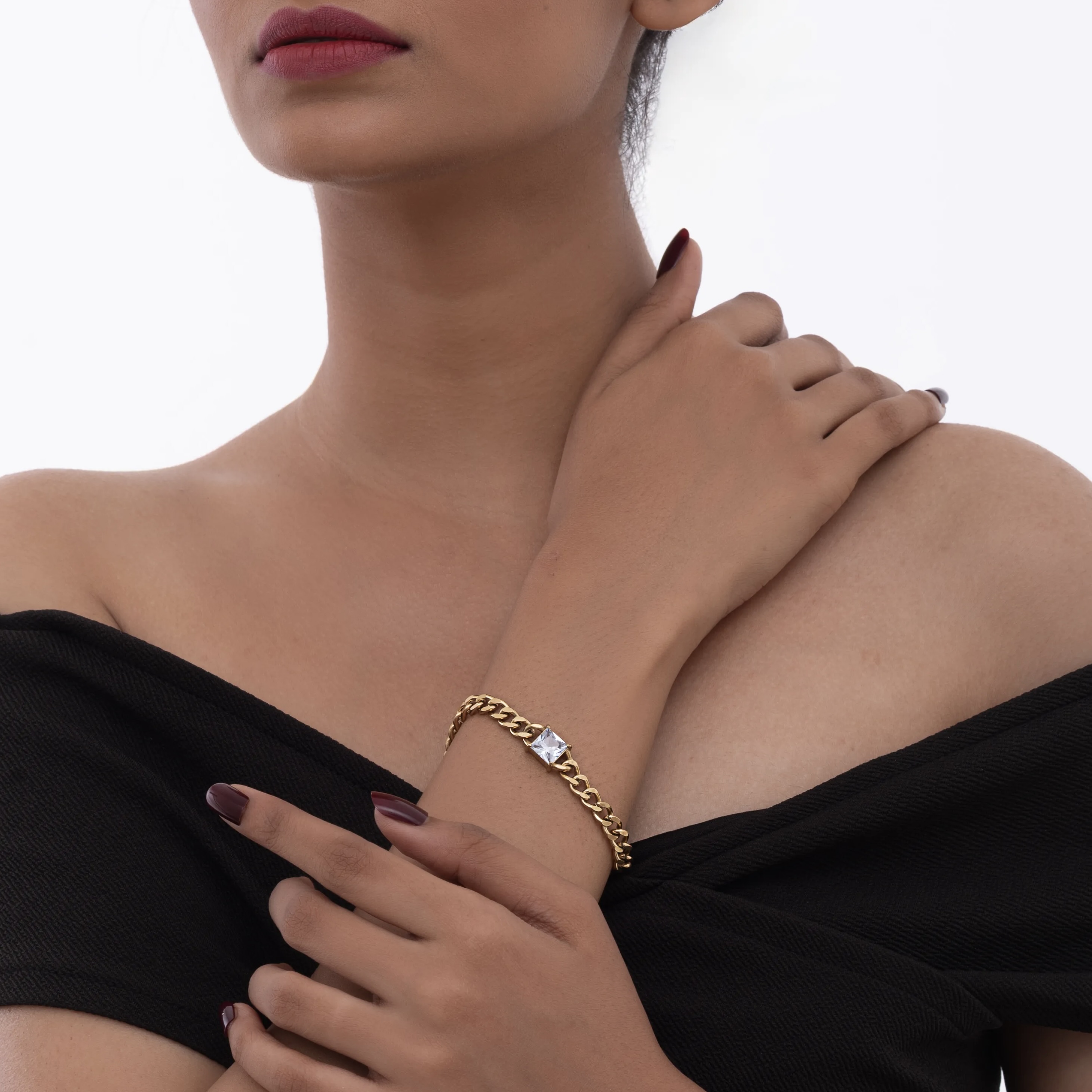 Minimalist White Gem Bracelet