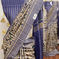 Pure Geecha Tusser Silk Saree YBRSTUS20289