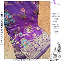 BANARASI CREPE SILK SAREE DCMSBNS24296 BANARASI CREPE SILK SAREE DCMSBNS24296