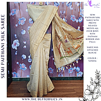 SEMI PAITHANI SILK SAREE MHTSSIL24340 SEMI PAITHANI SILK SAREE MHTSSIL24340