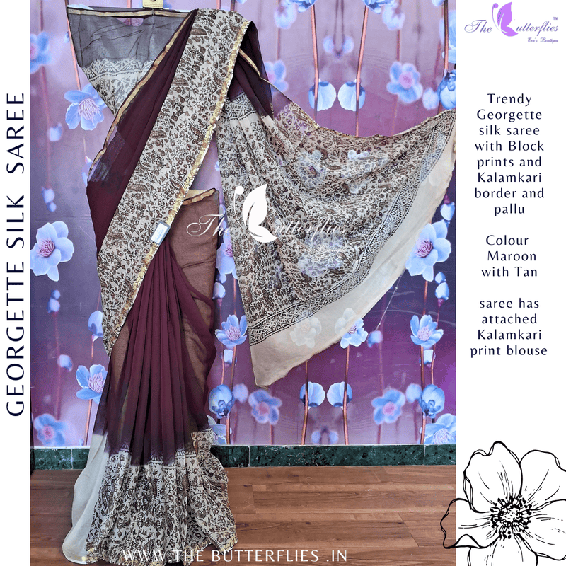 GEORGETTE SILK SAREE ORDSGRS24318 GEORGETTE SILK SAREE ORDSGRS24318