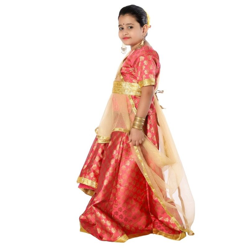 Kathak Dance Dress Costume Gajri & Golden