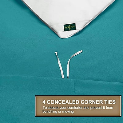 Duvet / Comforter Cover Microfiber 300 TC Plain Ultra soft - Teal