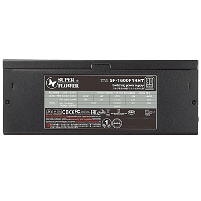SUPER FLOWER POWER SUPPLY LEADEX TITANIUM 1600W ATX3.1 (SF-1600F14HT) SUPER FLOWER POWER SUPPLY LEADEX TITANIUM 1600W ATX3.1 (SF-1600F14HT)