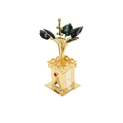 Silver Tulasi Madam / Tulsi Plant (Gold Plated)