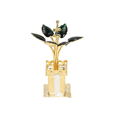 Silver Tulasi Madam / Tulsi Plant (Gold Plated)