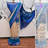 PURE GEECHA TUSSER SILK SAREE YBRSTSK23451 PURE GEECHA TUSSER SILK SAREE YBRSTSK23451