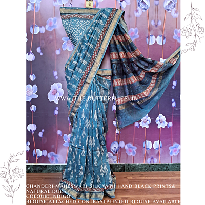 CHANDERI MAHESHWARI SILK SAREE ssgSCDS22852