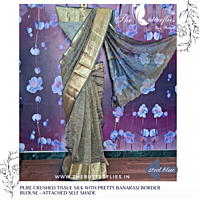 PURE CRUSHED TISSUE SILK SAREE USTSTES23186 PURE CRUSHED TISSUE SILK SAREE USTSTES23186
