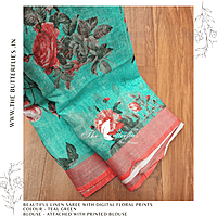 PURE LINEN SAREE  YBRSLIN23433
