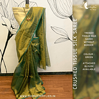 CRUSHED TISSUE SILK SAREE USTSTES23516 CRUSHED TISSUE SILK SAREE USTSTES23516