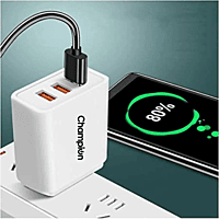 Champion 15W 3A Multiport USB Wall Charger | Charging Adapter for All Mobile Phones (White) Champion 15W 3A Multiport USB Wall Charger | Charging Adapter for All Mobile Phones (White)