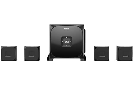 Philips Audio SPA8170B 4.1Ch 100W Bluetooth Multimedia Speaker with Rich Bass, USB, Optical, and Aux-In (Black) | Visit the PHILIPS Store Philips Audio SPA8170B 4.1Ch 100W Bluetooth Multimedia Speaker with Rich Bass, USB, Optical, and Aux-In (Black) | Visit the PHILIPS Store