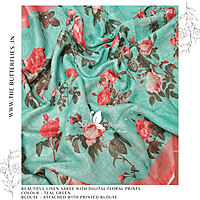 PURE LINEN SAREE  YBRSLIN23433