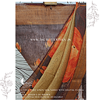 PURE LINEN SILK SAREE YBRSLIN23632 PURE LINEN SILK SAREE YBRSLIN23632