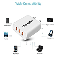 Champion 15W 3A USB Port Power Adapter/Wall Charger For All Mobile Phones (White) Champion 15W 3A USB Port Power Adapter/Wall Charger For All Mobile Phones (White)