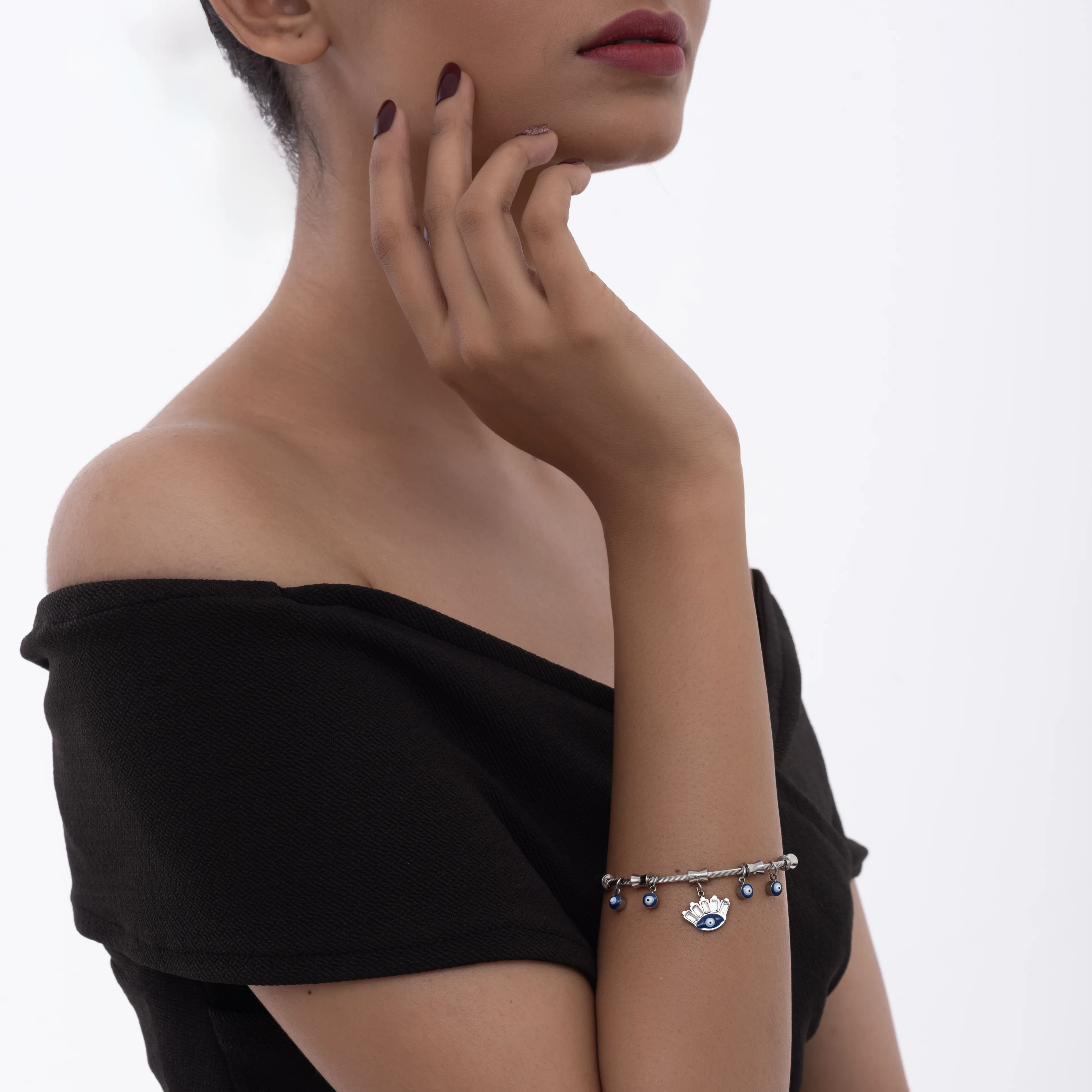 silver Enchanted Evil Eye Bracelet