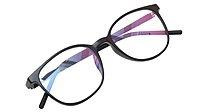 Unisex Square Spectacle Frames. Glossy Black Color Frame. Size-MEDIUM.