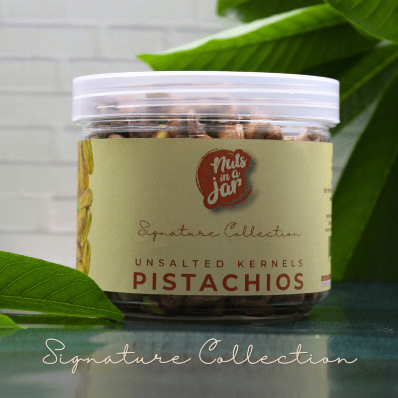 Nuts in a Jar Unsalted Pistachio Kernels Signature Collection 250 Grams Nuts in a Jar Unsalted Pistachio Kernels Signature Collection 250 Grams