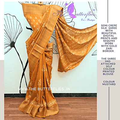 SEMI CREPE SILK SAREE  RJASCRE23463