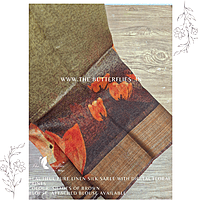 PURE LINEN SILK SAREE YBRSLIN23632 PURE LINEN SILK SAREE YBRSLIN23632