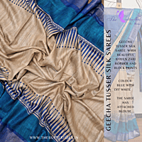 PURE GEECHA TUSSER SILK SAREE YBRSTSK23451 PURE GEECHA TUSSER SILK SAREE YBRSTSK23451