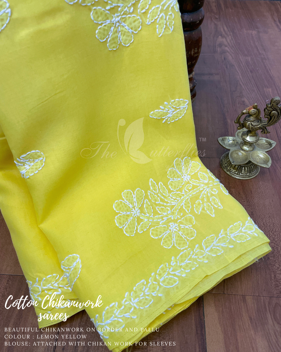 COTTON  CHIKANKARIWORK SAREE MSFSSSS24045