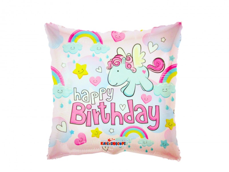 Kaleidoscope Birthday Pony Foil Balloons-181172 Kaleidoscope Birthday Pony Foil Balloons-181172
