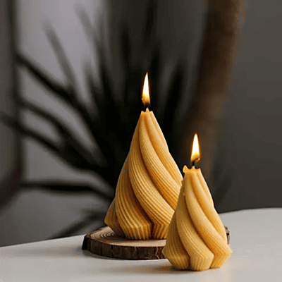 Silicon Mold Candle Spiral Cone Small