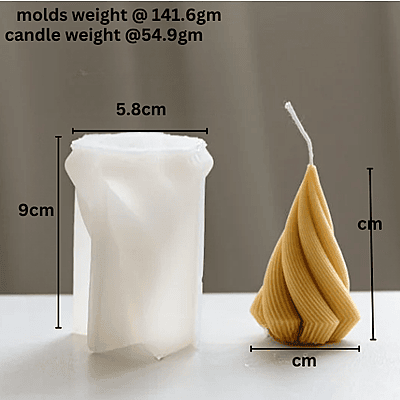 Silicon Mold Candle Spiral Cone-2
