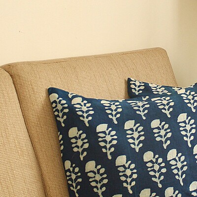 Floral Indigo Cushion Cover Floral Indigo Cushion Cover