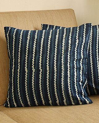 Stripes In Indigo Cushion Cover Stripes In Indigo Cushion Cover