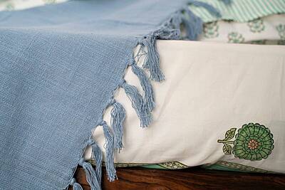 Dusty Blue Bed Cover