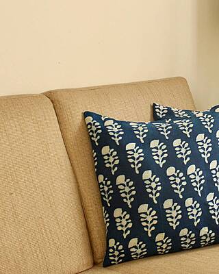 Floral Indigo Cushion Cover Floral Indigo Cushion Cover