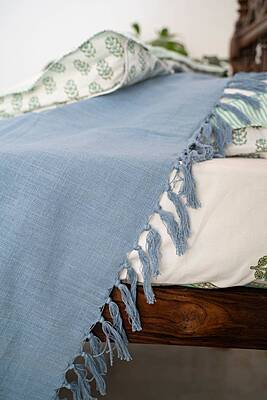Dusty Blue Bed Cover Dusty Blue Bed Cover