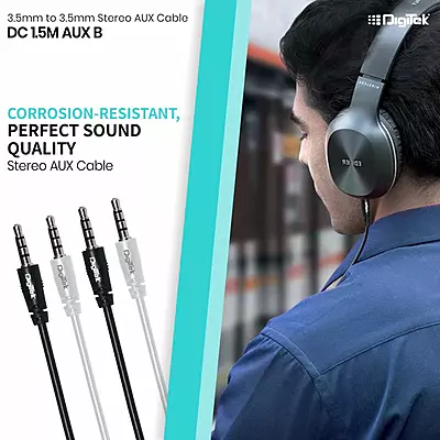 Digitek AUX Cable 1.5m DC 1.5M AUX for Smartphone (‎DC2M)
