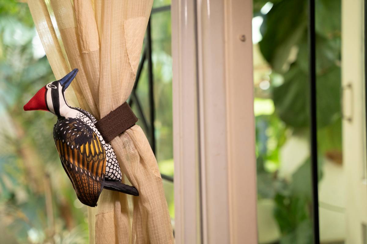 Black Rumped Flameback Woodpecker Curtain Holder Black Rumped Flameback Woodpecker Curtain Holder