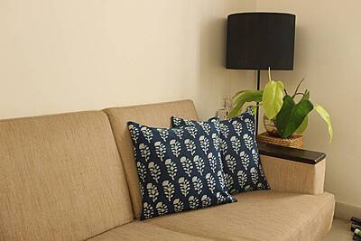 Floral Indigo Cushion Cover