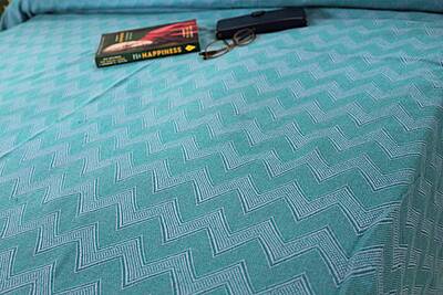 Chevron in Blue Bed Cover Chevron in Blue Bed Cover