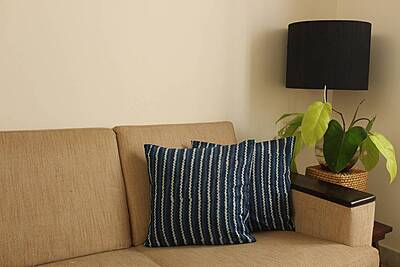 Stripes In Indigo Cushion Cover Stripes In Indigo Cushion Cover