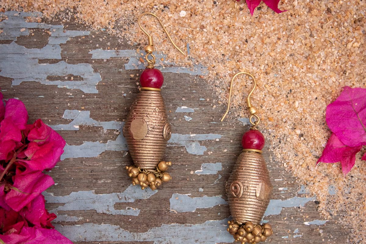 Dhokra Dhol Earrings
