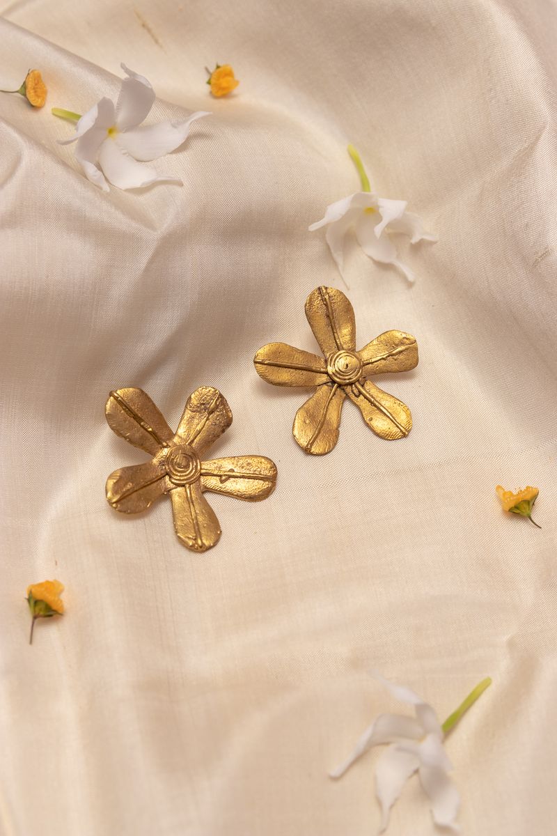 Floral Brass Earrings Floral Brass Earrings
