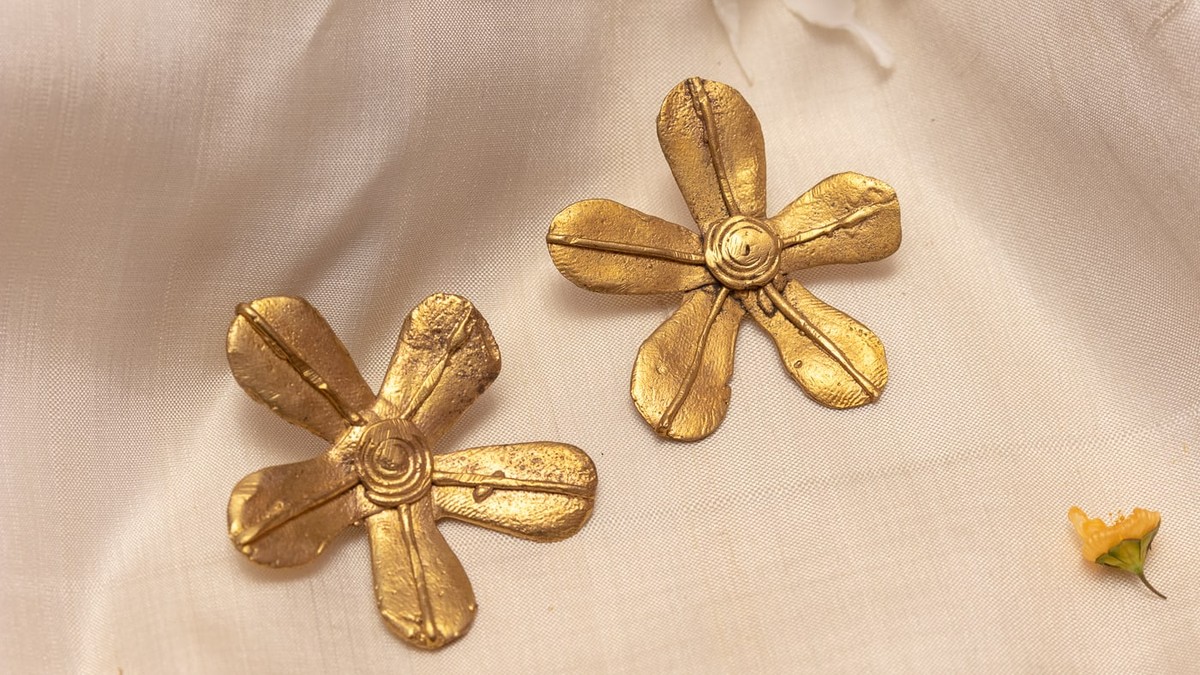 Floral Brass Earrings Floral Brass Earrings